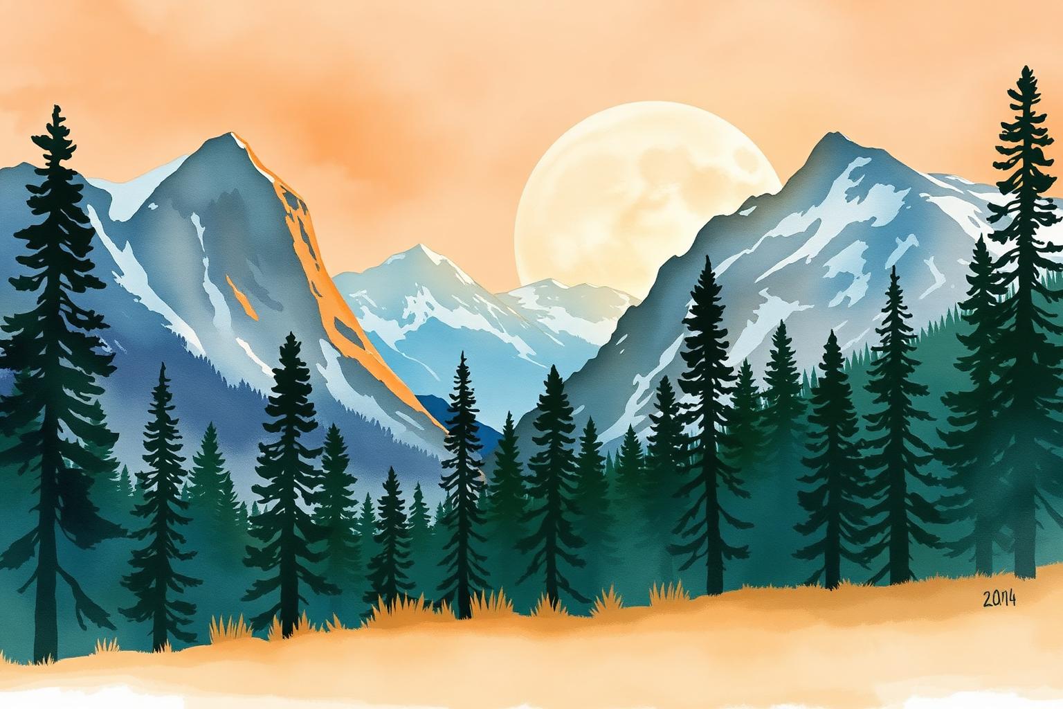 Colorado mountains at sunset